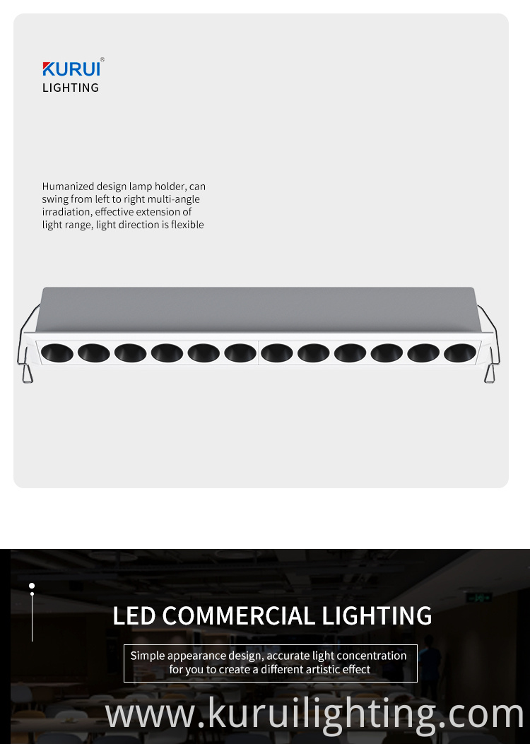 Recessed Linear Grille Light Details